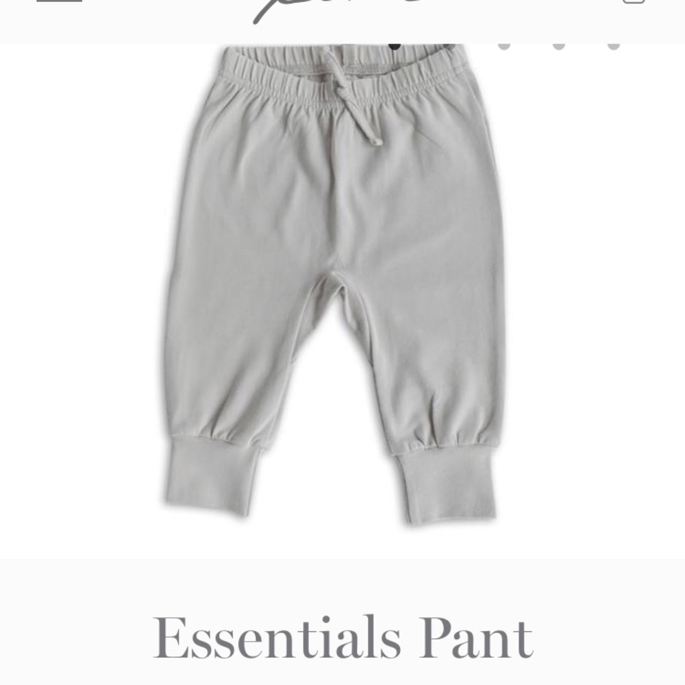 Pehr organic cotton essentials pant, 0-3 months